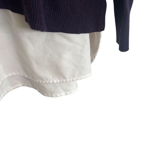 Simply Vera Vera Wang Knit Lace Overlay Pullover Sweater Purple Size XL Petite - Picture 4 of 6